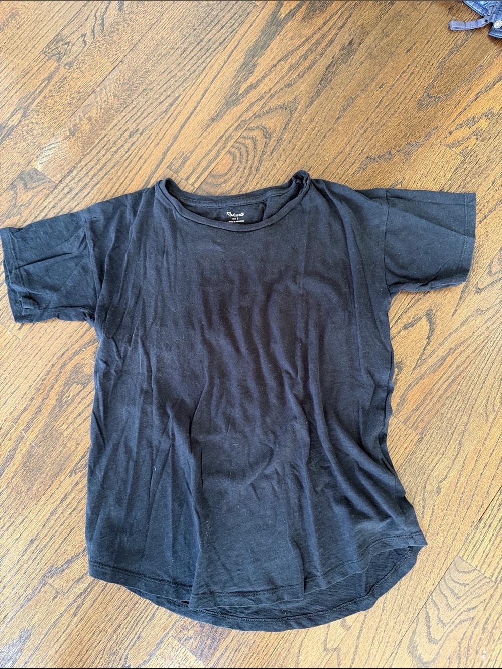 Madewell Black Short-Sleeve Crewneck Tee